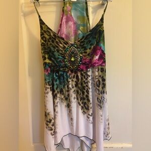 Y2K vintage jeweled tank